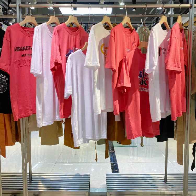 100-Pack Bulk Buy T-shirt Top Blouse, Clearance Clothes Insanely Low Prices, Style and Size & Color Match Randomly, T-shirt