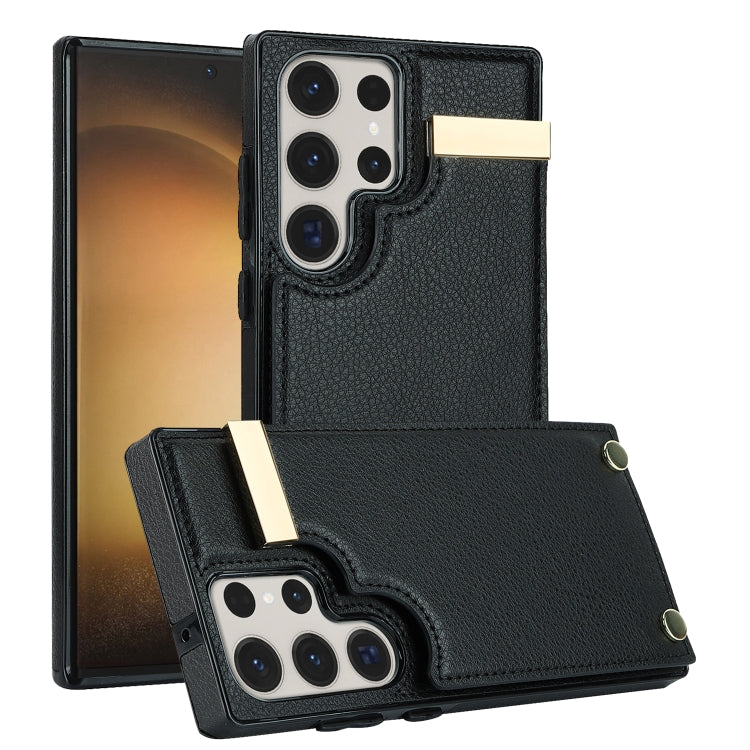 Metal Buckle Card Slots Phone Case, For Samsung Galaxy S26+ 5G, For Samsung Galaxy S26 Ultra 5G, For Samsung Galaxy S26 5G, For Samsung Galaxy S23 Ultra 5G, For Samsung Galaxy S22 Ultra 5G, For Samsung Galaxy Note20 Ultra