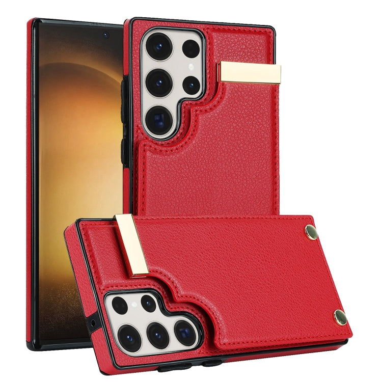 Metal Buckle Card Slots Phone Case, For Samsung Galaxy S26+ 5G, For Samsung Galaxy S26 Ultra 5G, For Samsung Galaxy S26 5G, For Samsung Galaxy S23 Ultra 5G, For Samsung Galaxy S22 Ultra 5G, For Samsung Galaxy Note20 Ultra