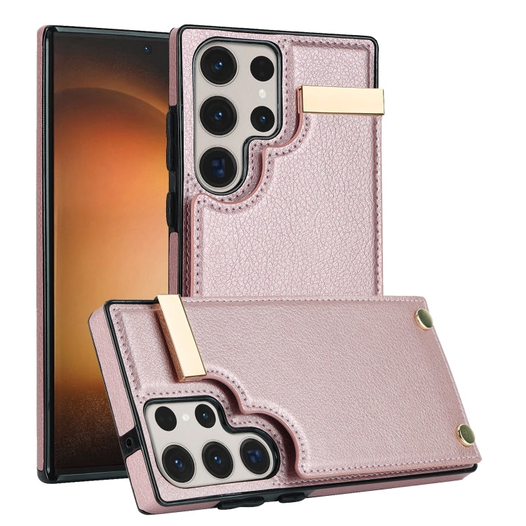 Metal Buckle Card Slots Phone Case, For Samsung Galaxy S26+ 5G, For Samsung Galaxy S26 Ultra 5G, For Samsung Galaxy S26 5G, For Samsung Galaxy S23 Ultra 5G, For Samsung Galaxy S22 Ultra 5G, For Samsung Galaxy Note20 Ultra
