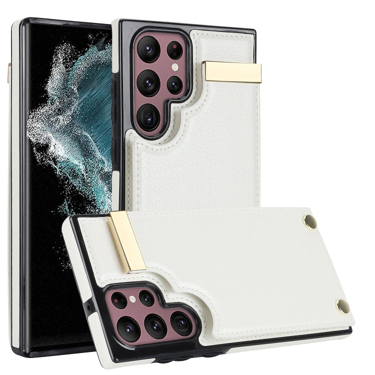 Metal Buckle Card Slots Phone Case, For Samsung Galaxy S26+ 5G, For Samsung Galaxy S26 Ultra 5G, For Samsung Galaxy S26 5G, For Samsung Galaxy S23 Ultra 5G, For Samsung Galaxy S22 Ultra 5G, For Samsung Galaxy Note20 Ultra