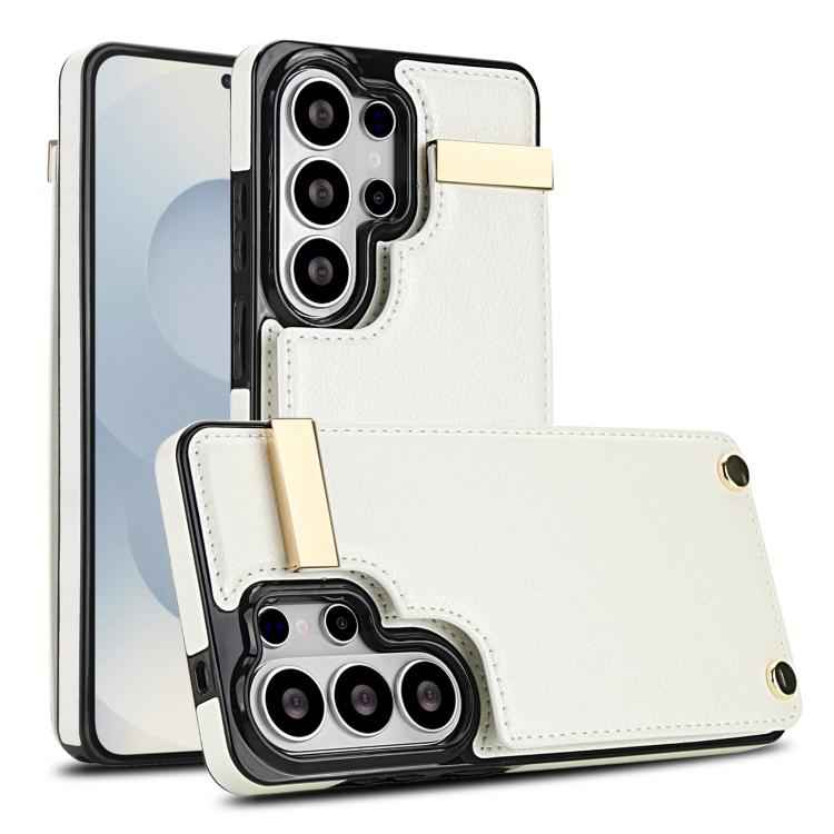 Metal Buckle Card Slots Phone Case, For Samsung Galaxy S26+ 5G, For Samsung Galaxy S26 Ultra 5G, For Samsung Galaxy S26 5G, For Samsung Galaxy S23 Ultra 5G, For Samsung Galaxy S22 Ultra 5G, For Samsung Galaxy Note20 Ultra