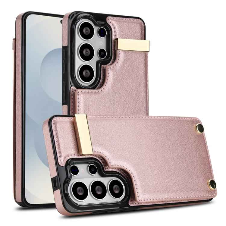 Metal Buckle Card Slots Phone Case, For Samsung Galaxy S26+ 5G, For Samsung Galaxy S26 Ultra 5G, For Samsung Galaxy S26 5G, For Samsung Galaxy S23 Ultra 5G, For Samsung Galaxy S22 Ultra 5G, For Samsung Galaxy Note20 Ultra