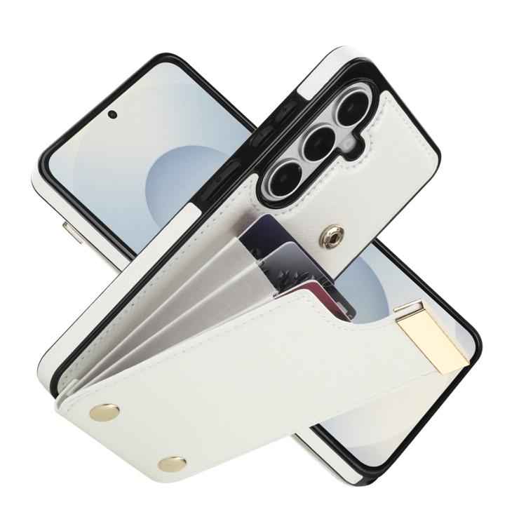 Metal Buckle Card Slots Phone Case, For Samsung Galaxy S26+ 5G, For Samsung Galaxy S26 Ultra 5G, For Samsung Galaxy S26 5G, For Samsung Galaxy S23 Ultra 5G, For Samsung Galaxy S22 Ultra 5G, For Samsung Galaxy Note20 Ultra