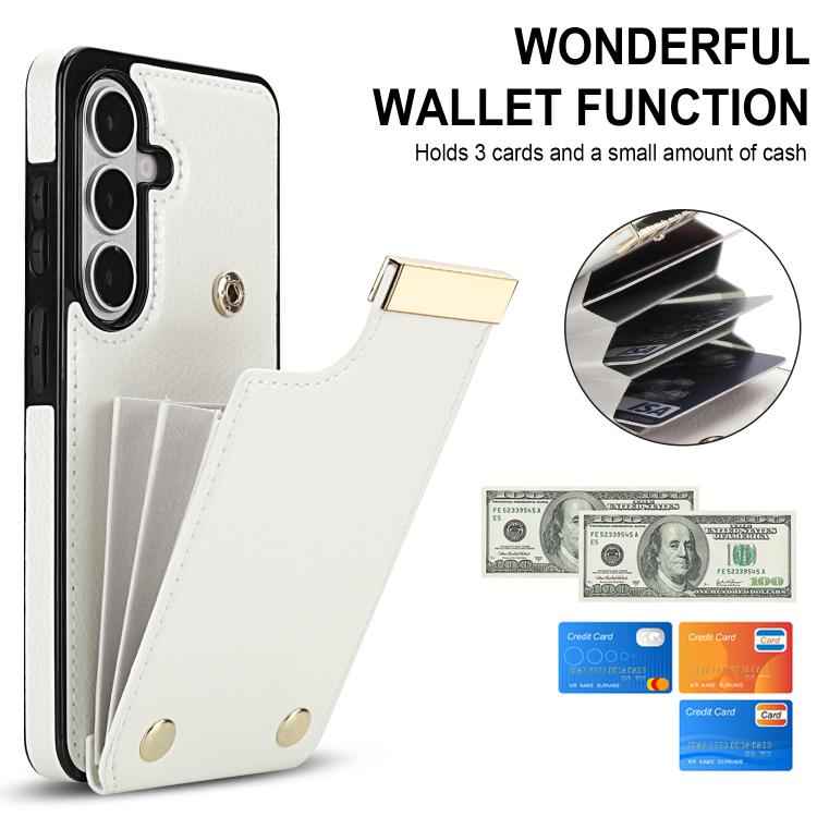 Metal Buckle Card Slots Phone Case, For Samsung Galaxy S26+ 5G, For Samsung Galaxy S26 Ultra 5G, For Samsung Galaxy S26 5G, For Samsung Galaxy S23 Ultra 5G, For Samsung Galaxy S22 Ultra 5G, For Samsung Galaxy Note20 Ultra