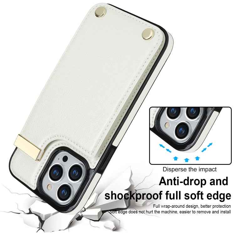 Metal Buckle Card Slots Phone Case, For iPhone 14 Pro, For iPhone 14 Pro Max, For iPhone SE 2022 / 2020 / 8 / 7, For iPhone 13 Pro Max, For iPhone 13 Pro, For iPhone 12 / 12 Pro, For iPhone 12 Pro Max, For iPhone 11 Pro Max
