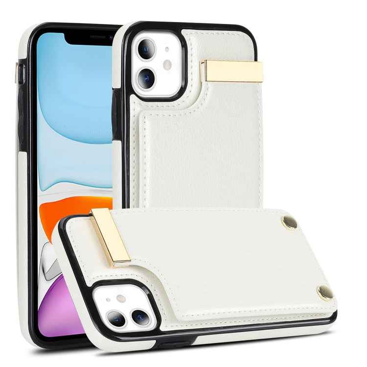 Metal Buckle Card Slots Phone Case, For iPhone 11, For iPhone 11 Pro, For iPhone XS Max, For iPhone 8 Plus / 7 Plus