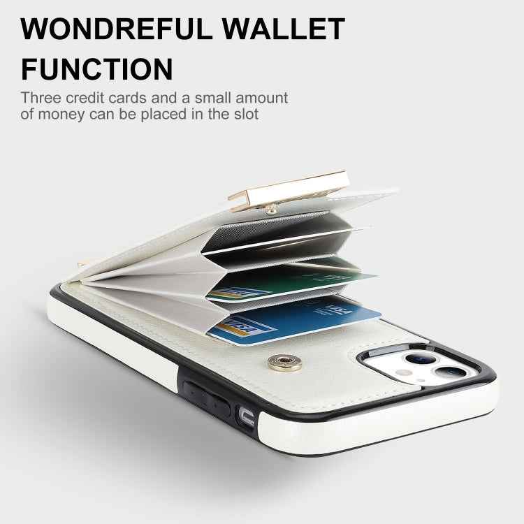 Metal Buckle Card Slots Phone Case, For iPhone 11, For iPhone 11 Pro, For iPhone XS Max, For iPhone 8 Plus / 7 Plus