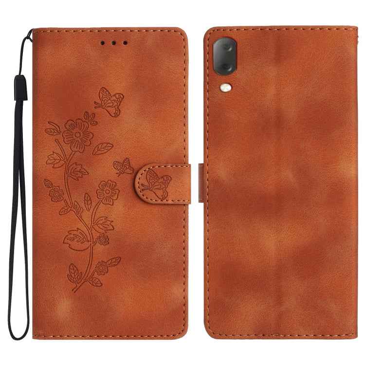 Flower Butterfly Embossing Pattern Leather Phone Case, For Sony Xperia L3, For Sony Xperia 10