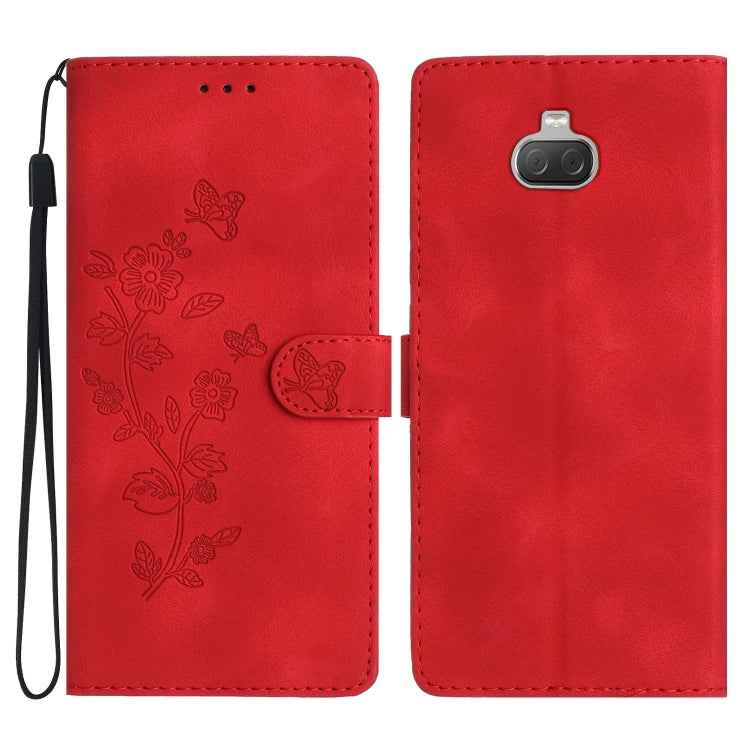 Flower Butterfly Embossing Pattern Leather Phone Case, For Sony Xperia L3, For Sony Xperia 10