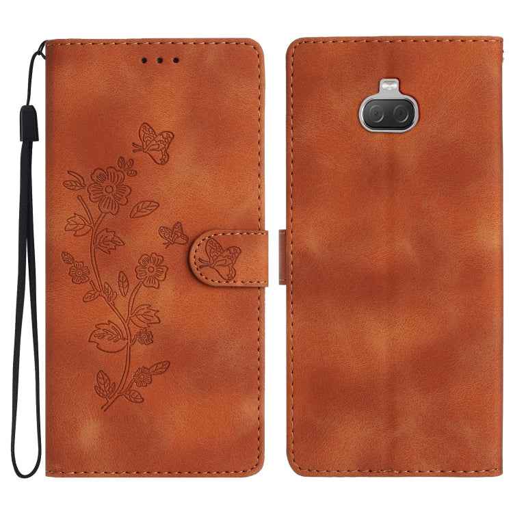 Flower Butterfly Embossing Pattern Leather Phone Case, For Sony Xperia L3, For Sony Xperia 10