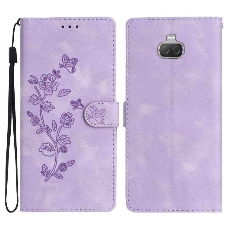 Flower Butterfly Embossing Pattern Leather Phone Case, For Sony Xperia L3, For Sony Xperia 10