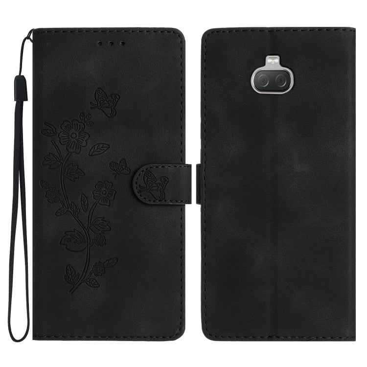 Flower Butterfly Embossing Pattern Leather Phone Case, For Sony Xperia L3, For Sony Xperia 10