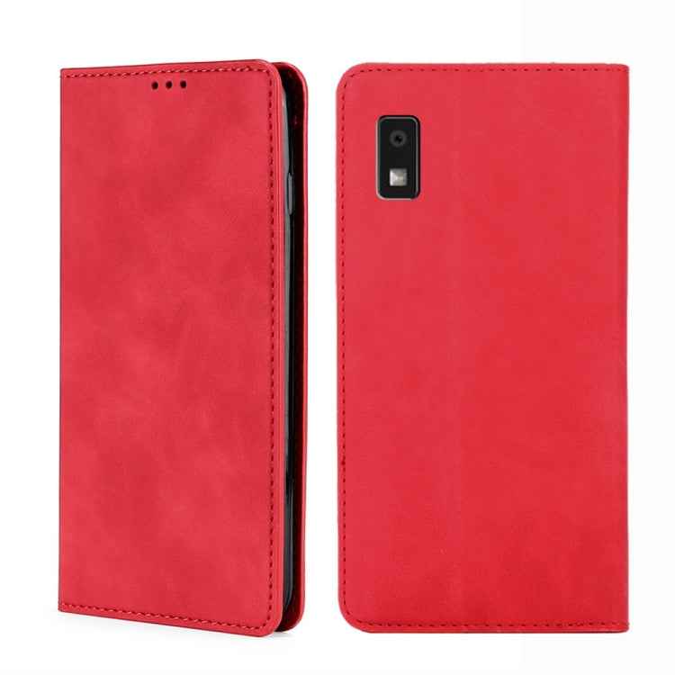 Skin Feel Magnetic Leather Phone Case, For Sharp Aquos R10, For Sharp Aqous wish5, For Sharp Aquos Wish4, For Sharp Aquos R9, For Sharp Aquos Sense 8, For Sharp Aquos R8 Pro SH-51, For Sharp Aquos R8 SH-52D, For Sharp Aqous Wish3
