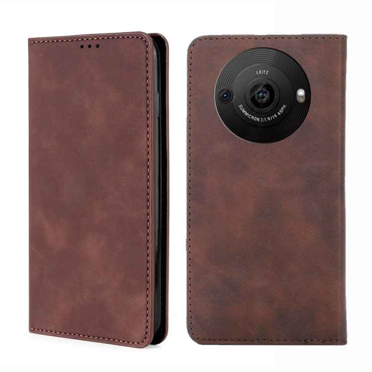 Skin Feel Magnetic Leather Phone Case, For Sharp Aquos R10, For Sharp Aqous wish5, For Sharp Aquos Wish4, For Sharp Aquos R9, For Sharp Aquos Sense 8, For Sharp Aquos R8 Pro SH-51, For Sharp Aquos R8 SH-52D, For Sharp Aqous Wish3