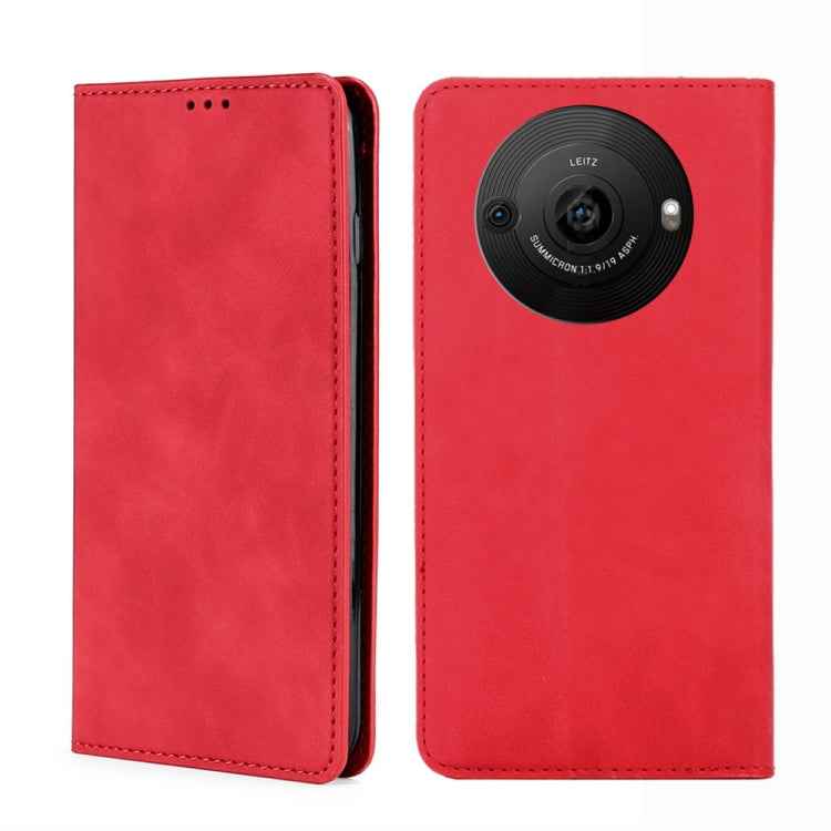 Skin Feel Magnetic Leather Phone Case, For Sharp Aquos R10, For Sharp Aqous wish5, For Sharp Aquos Wish4, For Sharp Aquos R9, For Sharp Aquos Sense 8, For Sharp Aquos R8 Pro SH-51, For Sharp Aquos R8 SH-52D, For Sharp Aqous Wish3