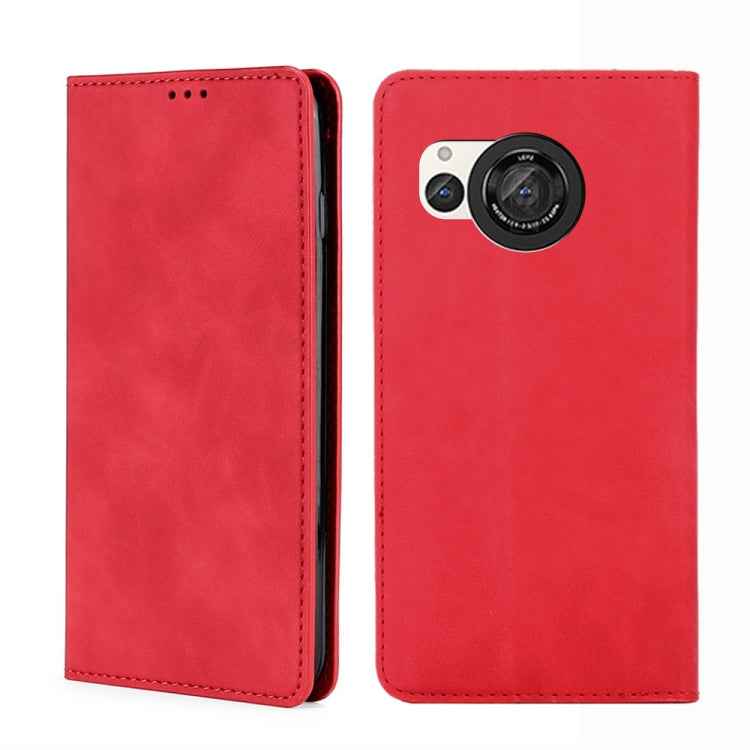 Skin Feel Magnetic Leather Phone Case, For Sharp Aquos R10, For Sharp Aqous wish5, For Sharp Aquos Wish4, For Sharp Aquos R9, For Sharp Aquos Sense 8, For Sharp Aquos R8 Pro SH-51, For Sharp Aquos R8 SH-52D, For Sharp Aqous Wish3