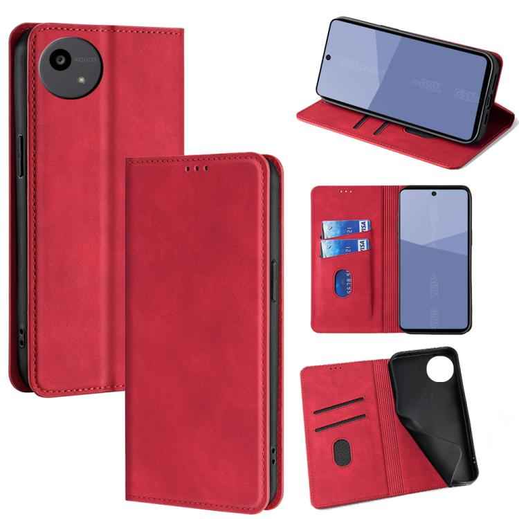 Skin Feel Magnetic Leather Phone Case, For Sharp Aquos R10, For Sharp Aqous wish5, For Sharp Aquos Wish4, For Sharp Aquos R9, For Sharp Aquos Sense 8, For Sharp Aquos R8 Pro SH-51, For Sharp Aquos R8 SH-52D, For Sharp Aqous Wish3