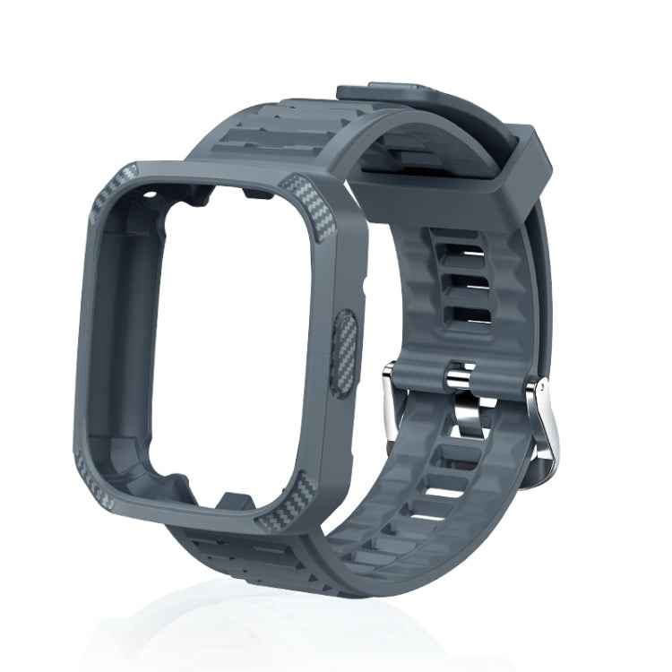 Carbon Fiber Texture Integrated Silicone Watch Band