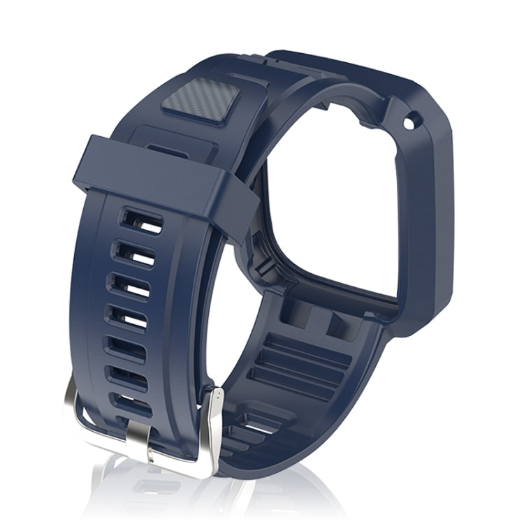 Carbon Fiber Texture Integrated Silicone Watch Band