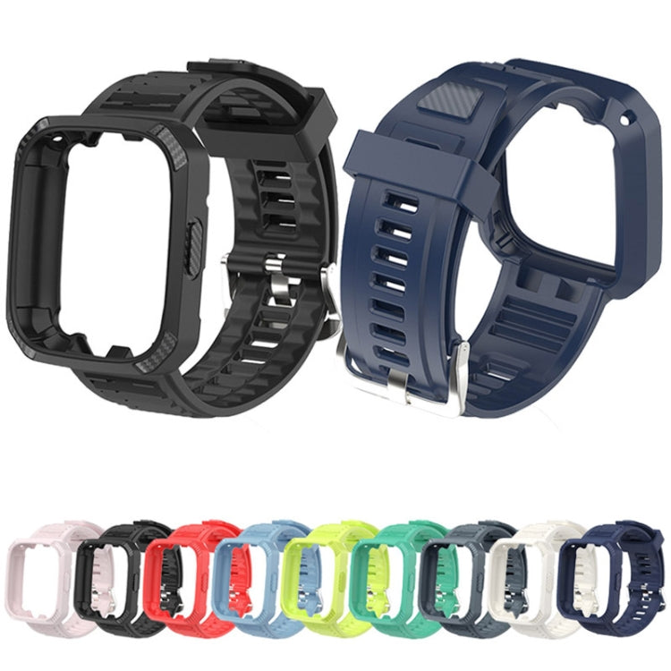 Carbon Fiber Texture Integrated Silicone Watch Band