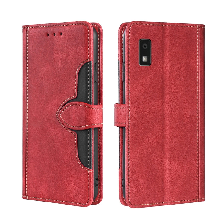 Skin Feel Magnetic Buckle Leather Phone Case, For Sharp Aquos R10, For Sharp Aqous wish5, For Sharp Aqous Wish4, For Sharp Aquos R9, For Sharp Aquos R8 Pro SH-51, For Sharp Aquos R8 SH-52D, For Sharp Aqous Wish3