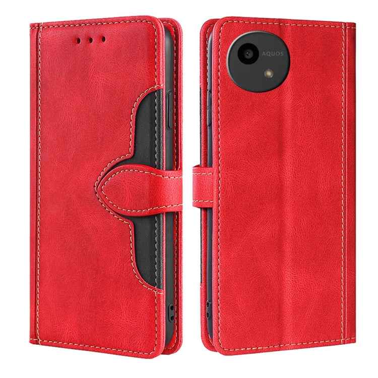 Skin Feel Magnetic Buckle Leather Phone Case, For Sharp Aquos R10, For Sharp Aqous wish5, For Sharp Aqous Wish4, For Sharp Aquos R9, For Sharp Aquos R8 Pro SH-51, For Sharp Aquos R8 SH-52D, For Sharp Aqous Wish3