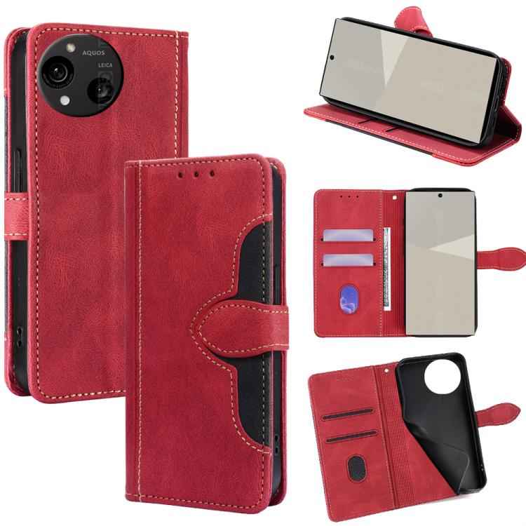Skin Feel Magnetic Buckle Leather Phone Case, For Sharp Aquos R10, For Sharp Aqous wish5, For Sharp Aqous Wish4, For Sharp Aquos R9, For Sharp Aquos R8 Pro SH-51, For Sharp Aquos R8 SH-52D, For Sharp Aqous Wish3