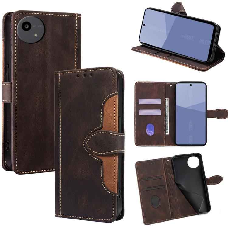 Skin Feel Magnetic Buckle Leather Phone Case, For Sharp Aquos R10, For Sharp Aqous wish5, For Sharp Aqous Wish4, For Sharp Aquos R9, For Sharp Aquos R8 Pro SH-51, For Sharp Aquos R8 SH-52D, For Sharp Aqous Wish3