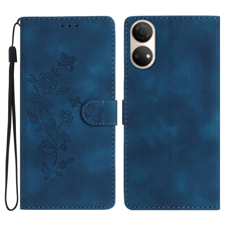 Flower Butterfly Embossing Pattern Leather Phone Case, For Honor 200 Lite Global, For Honor 90 Lite, For Honor 90 Pro, For Honor 90, For Honor 70, For Honor X7 / Play 30 Plus, For Honor X8 / X30i, For Honor 50 Lite