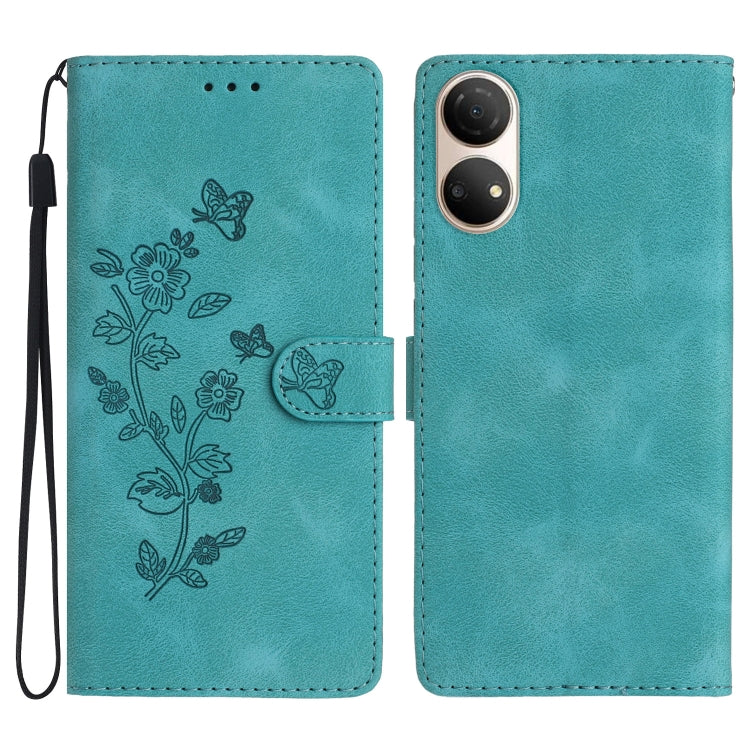 Flower Butterfly Embossing Pattern Leather Phone Case, For Honor 200 Lite Global, For Honor 90 Lite, For Honor 90 Pro, For Honor 90, For Honor 70, For Honor X7 / Play 30 Plus, For Honor X8 / X30i, For Honor 50 Lite
