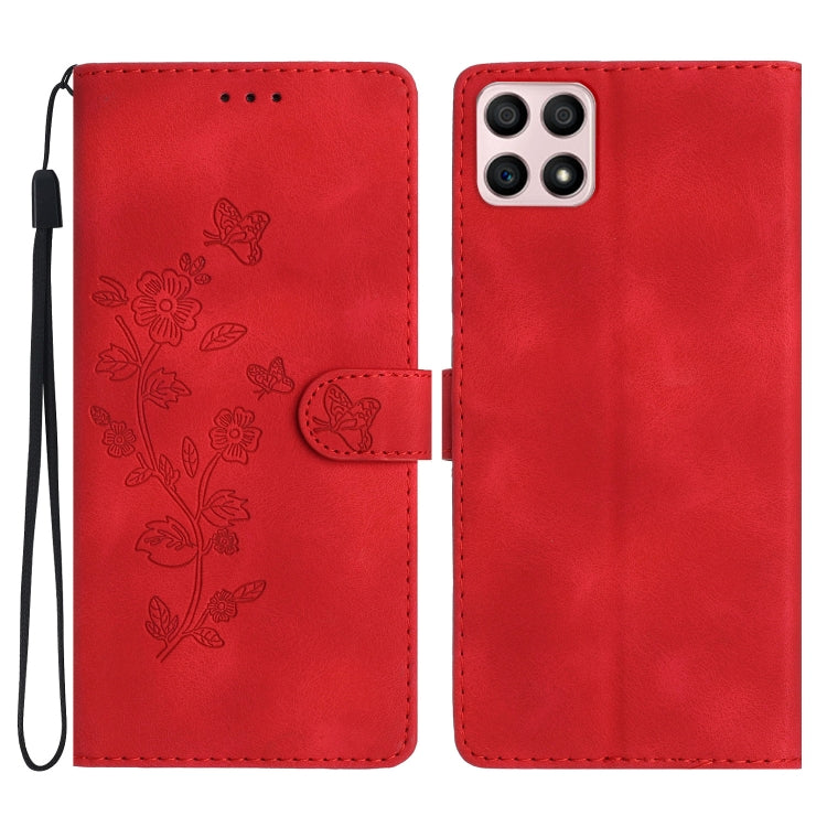 Flower Butterfly Embossing Pattern Leather Phone Case, For Honor 200 Lite Global, For Honor 90 Lite, For Honor 90 Pro, For Honor 90, For Honor 70, For Honor X7 / Play 30 Plus, For Honor X8 / X30i, For Honor 50 Lite