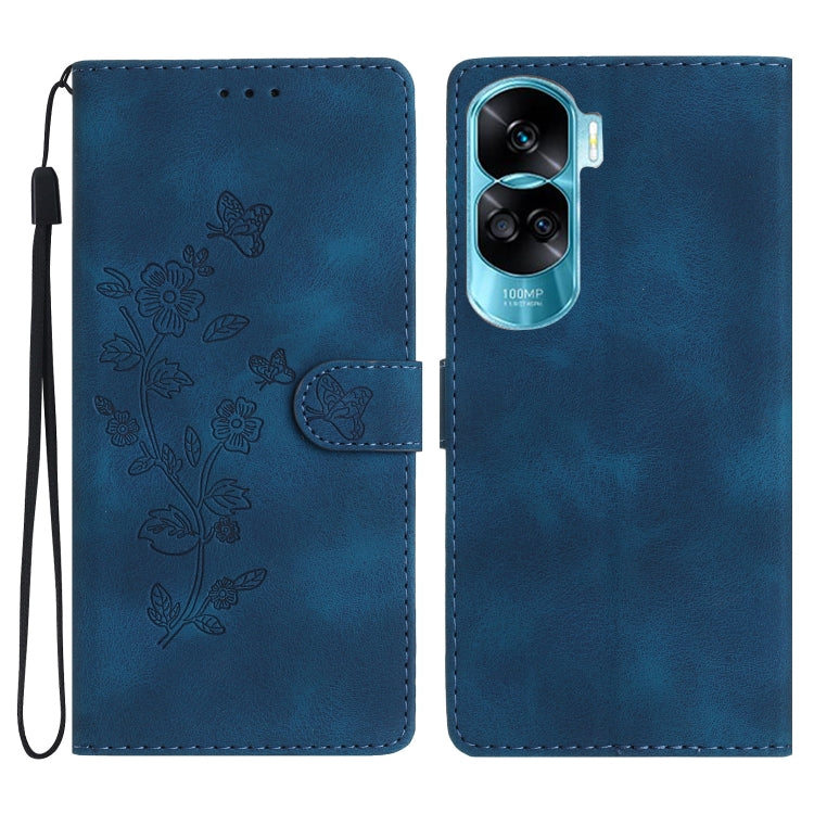 Flower Butterfly Embossing Pattern Leather Phone Case, For Honor 200 Lite Global, For Honor 90 Lite, For Honor 90 Pro, For Honor 90, For Honor 70, For Honor X7 / Play 30 Plus, For Honor X8 / X30i, For Honor 50 Lite