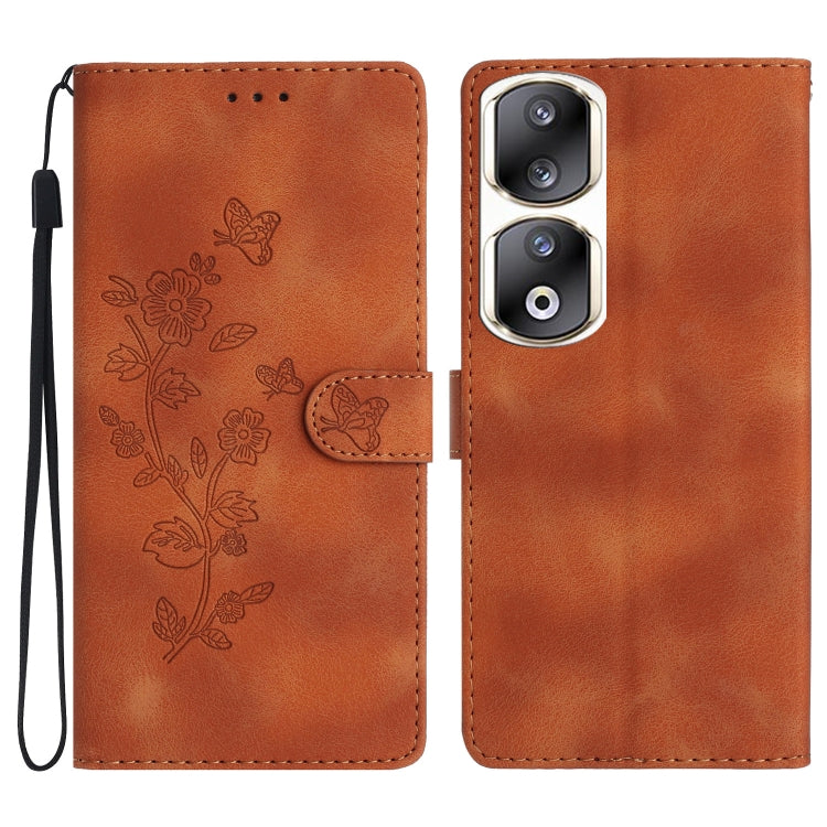 Flower Butterfly Embossing Pattern Leather Phone Case, For Honor 200 Lite Global, For Honor 90 Lite, For Honor 90 Pro, For Honor 90, For Honor 70, For Honor X7 / Play 30 Plus, For Honor X8 / X30i, For Honor 50 Lite