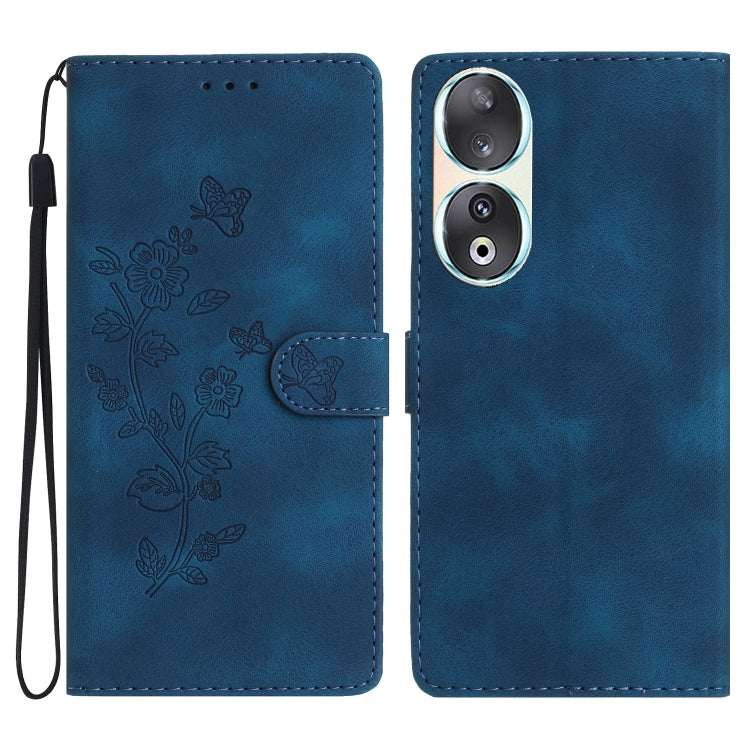 Flower Butterfly Embossing Pattern Leather Phone Case, For Honor 200 Lite Global, For Honor 90 Lite, For Honor 90 Pro, For Honor 90, For Honor 70, For Honor X7 / Play 30 Plus, For Honor X8 / X30i, For Honor 50 Lite