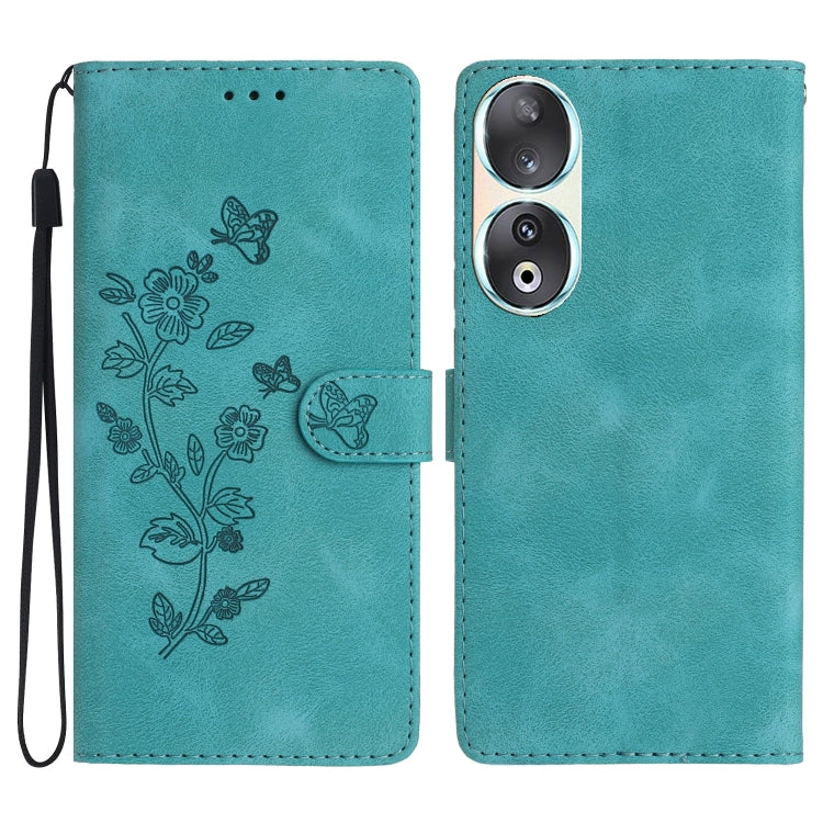 Flower Butterfly Embossing Pattern Leather Phone Case, For Honor 200 Lite Global, For Honor 90 Lite, For Honor 90 Pro, For Honor 90, For Honor 70, For Honor X7 / Play 30 Plus, For Honor X8 / X30i, For Honor 50 Lite