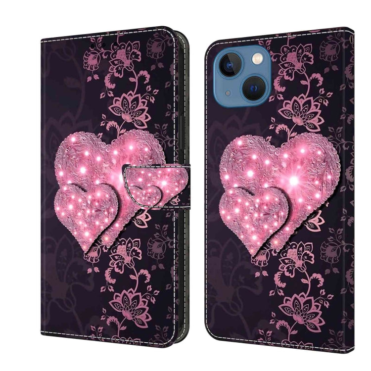 Crystal 3D Shockproof Protective Leather Phone Case, For iPhone 13 / 14, For iPhone 15 Pro