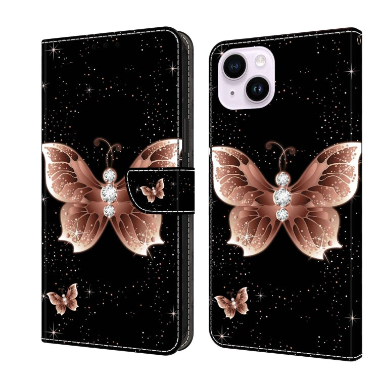 Crystal 3D Shockproof Protective Leather Phone Case, For iPhone 15 Pro Max, For iPhone 14 Plus