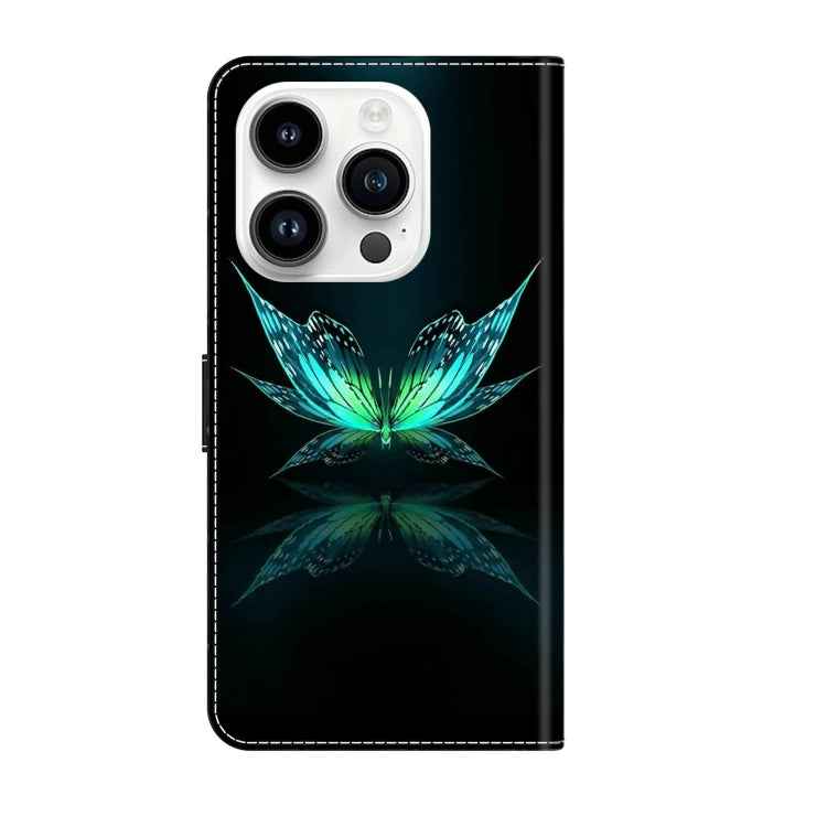 Crystal 3D Shockproof Protective Leather Phone Case, For iPhone 14 Pro, For iPhone 15 Plus