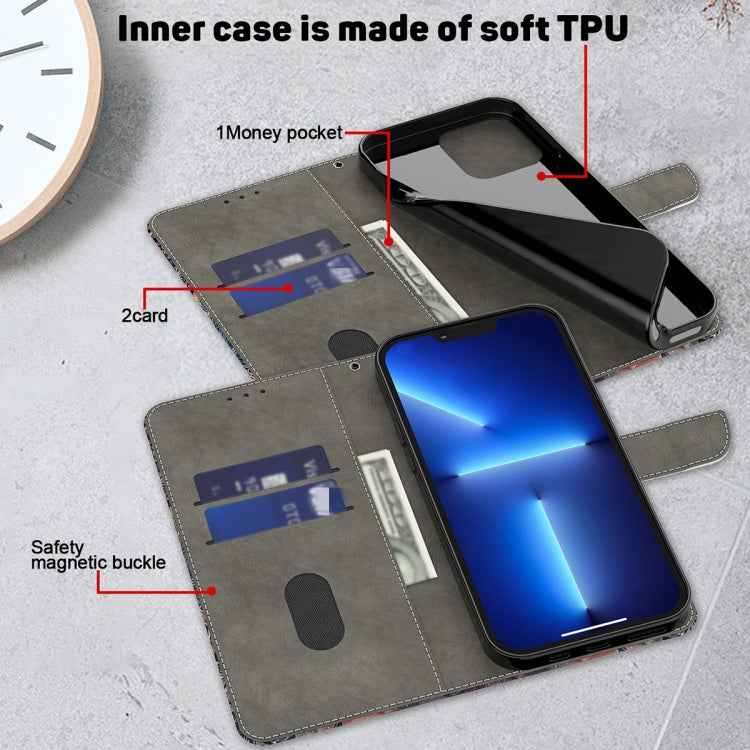 Crystal 3D Shockproof Protective Leather Phone Case, For iPhone 15 Pro Max, For iPhone 14 Plus