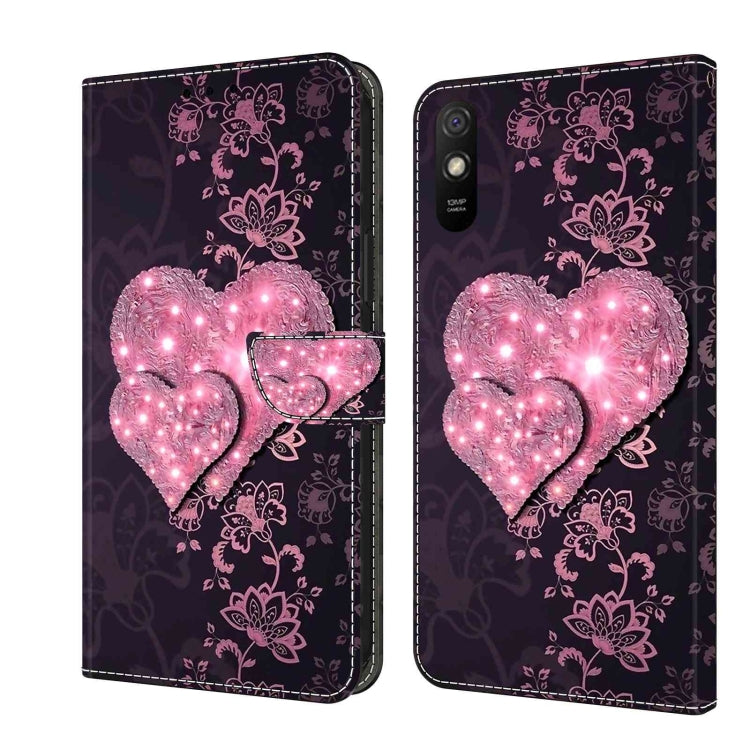 Crystal 3D Shockproof Protective Leather Phone Case, For Xiaomi Redmi 9T, For Xiaomi Redmi 9A