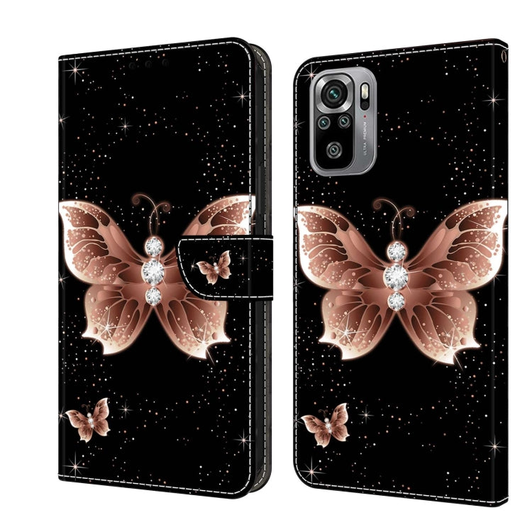Crystal 3D Shockproof Protective Leather Phone Case, For Xiaomi Redmi Note 10 5G, For Xiaomi Redmi Note 10 4G