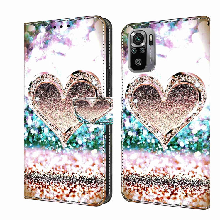 Crystal 3D Shockproof Protective Leather Phone Case, For Xiaomi Redmi Note 10 5G, For Xiaomi Redmi Note 10 4G