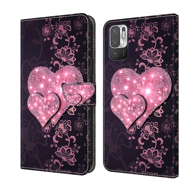Crystal 3D Shockproof Protective Leather Phone Case, For Xiaomi Redmi Note 10 5G, For Xiaomi Redmi Note 10 4G