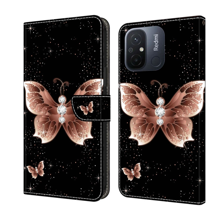 Crystal 3D Shockproof Protective Leather Phone Case, For Xiaomi Redmi Note 12 5G Global / Poco X5, For Xiaomi Redmi 11A 4G / Redmi 12C Global