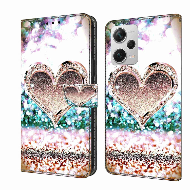 Crystal 3D Shockproof Protective Leather Phone Case, For Xiaomi Redmi Note 12 4G, For Xiaomi Redmi Note 12 Pro+