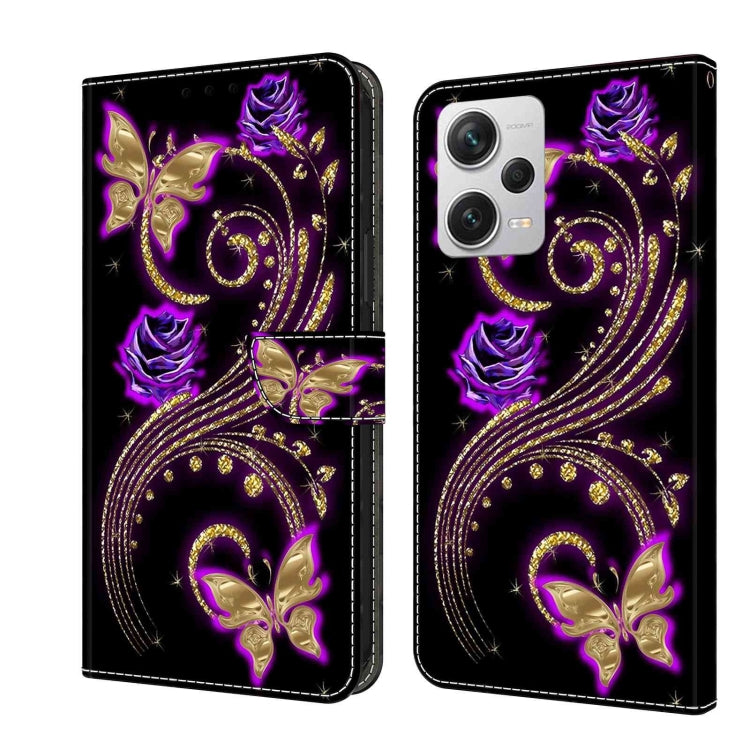 Crystal 3D Shockproof Protective Leather Phone Case, For Xiaomi Redmi Note 12 4G, For Xiaomi Redmi Note 12 Pro+
