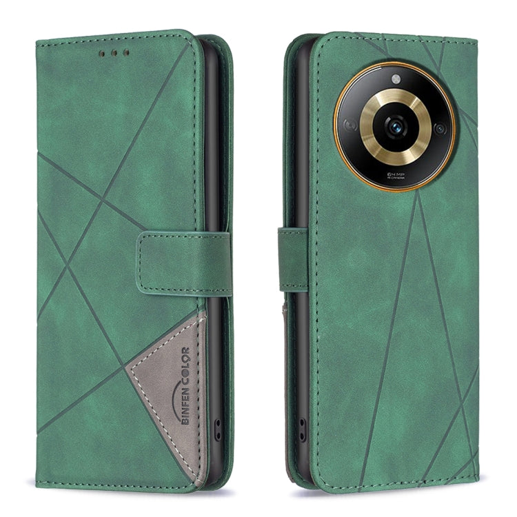 Magnetic Buckle Rhombus Texture Leather Phone Case, For Realme 14X 5G, For Realme C75 4G, For Realme Note 60 / C61, For Realme 13 Pro 5G / 13 Pro+ 5G, For Realme GT 6 / GT 6T, For Realme C61 / C63, For Realme 12+ 5G, For Realme 11 4G