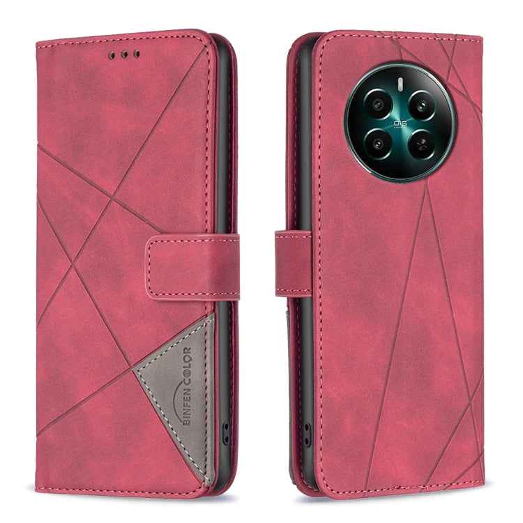 Magnetic Buckle Rhombus Texture Leather Phone Case
