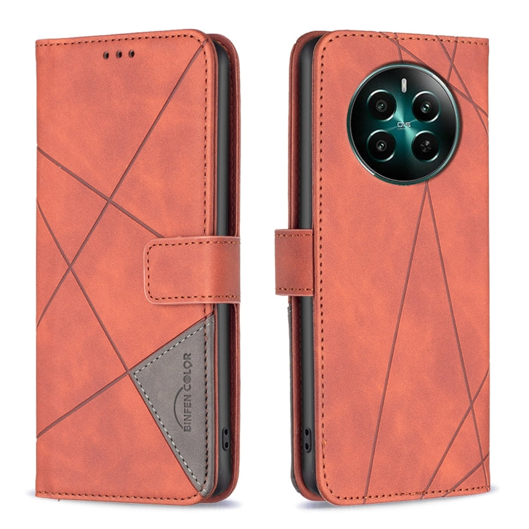 Magnetic Buckle Rhombus Texture Leather Phone Case, For Realme 14 Pro, For Realme 14X 5G, For Realme C75 4G, For Realme Note 60 / C61, For Realme 13 Pro 5G / 13 Pro+ 5G, For Realme GT 6 / GT 6T, For Realme C61 / C63, For Realme 12+ 5G